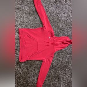 ~ Nike hoodie ~ red pullover hoody white swoosh